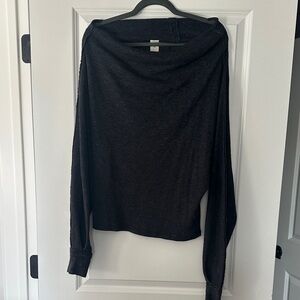 We The Free Charcoal Knit Top